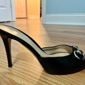 Gucci Black Nappa Steve Nero Platforms